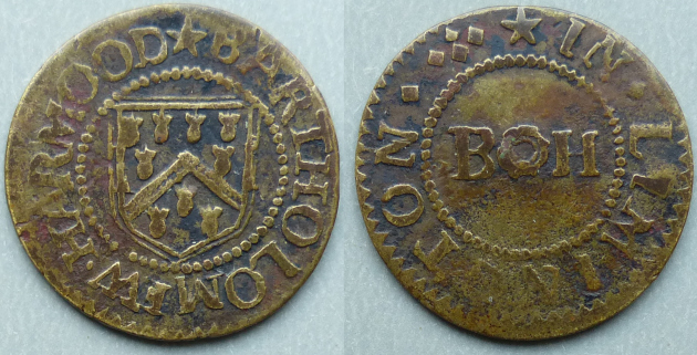 Lymington, Bartholomew Harmood farthing N1886